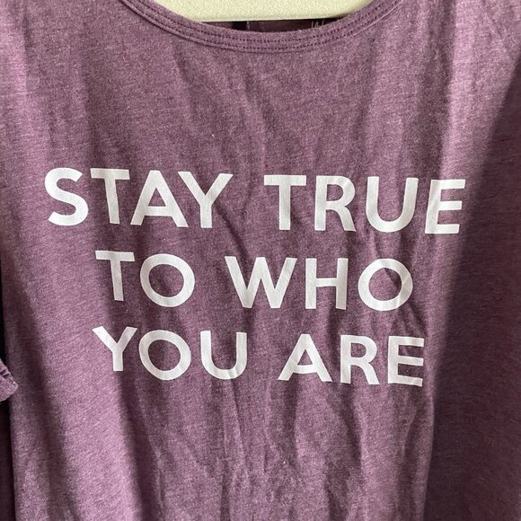Torrid Wmn 2X Purple Dye Classic Fit Stay True To Who You Are Everyday Tank NWOT - Picture 5 of 9